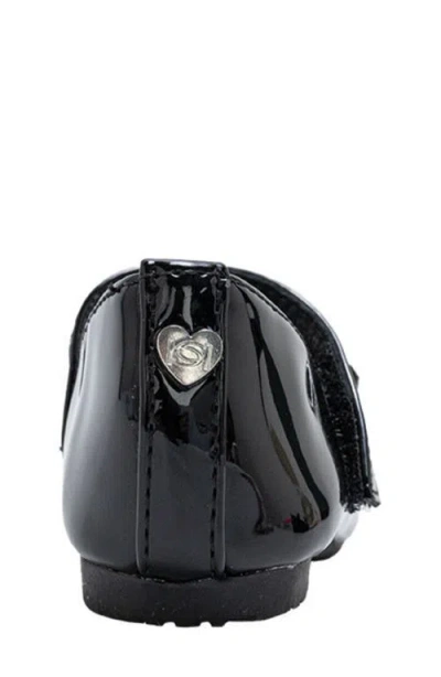 Bebe Kids' Embellished Bow Mary Jane Flat In Black