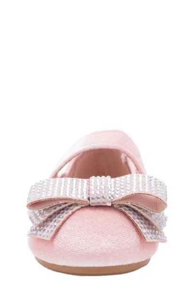 Bebe Kids' Embellished Bow Mary Jane Flat In Pink