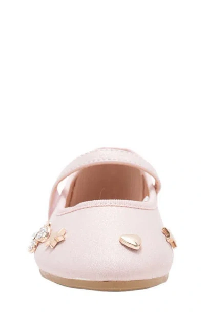 Bebe Kids' Embellished Charm Mary Jane Flat In Pink
