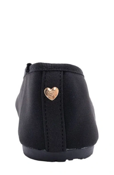 Bebe Kids' Shimmer Charm Flat In Black