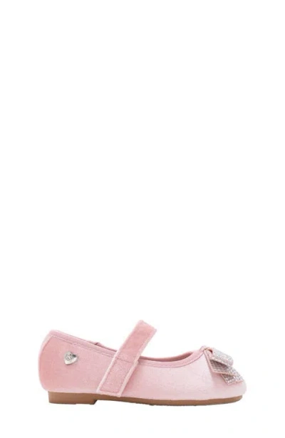 Bebe Kids' Embellished Bow Mary Jane Flat In Pink