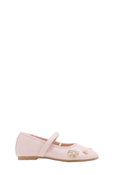 Bebe Kids' Embellished Charm Mary Jane Flat In Pink