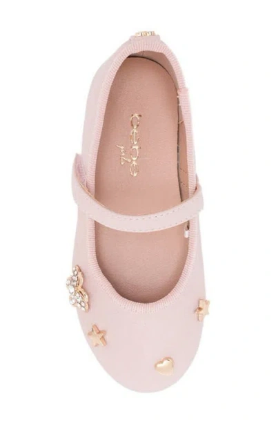 Bebe Kids' Embellished Charm Mary Jane Flat In Pink
