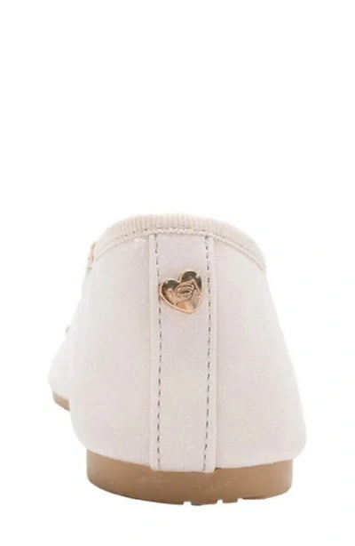 Bebe Kids' Shimmer Charm Flat In White