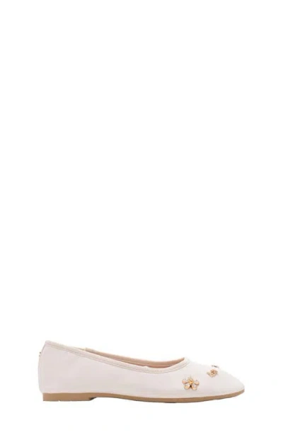 Bebe Kids' Shimmer Charm Flat In White
