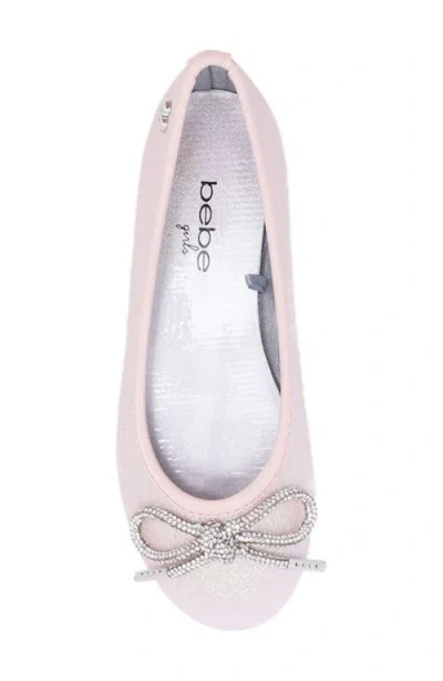 Bebe Kids' Glitter Ballet Flat In Pink