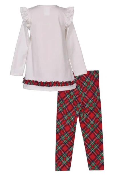 Bonnie Jean Kids' Reindeer Tunic & Leggings Set In Metallic