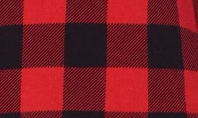 Bonnie Jean Reindeer Buffalo Check Tunic & Leggings In Red