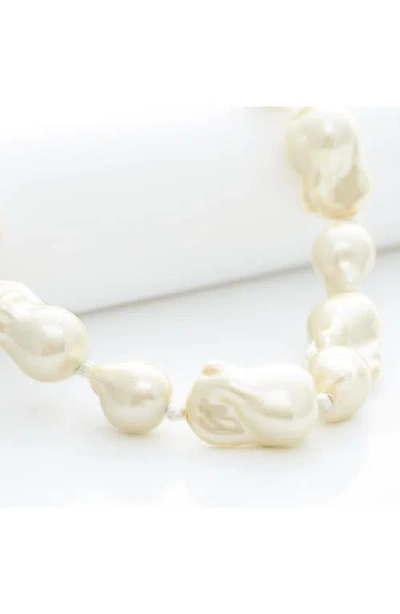 Rivka Friedman Baroque Faux Pearl Necklace In Gold