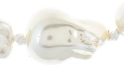 Rivka Friedman Baroque Faux Pearl Necklace In Gold