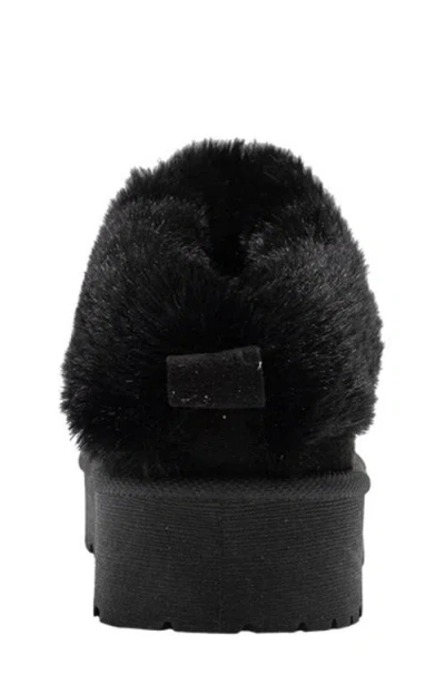 Bebe Kids' Faux Shearling Lined Slipper In Black