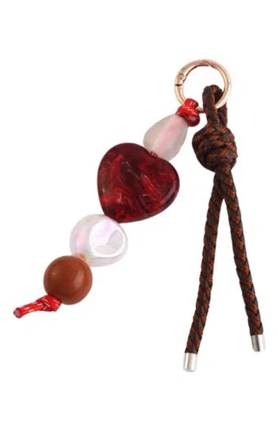 Macrae & Co . Red Love Bag Charm In Multi