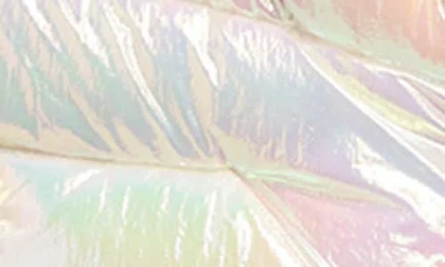 Rothschild Kids' Crinkle Metallic Hooded Puffer Jacket In White