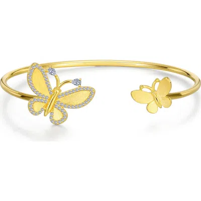Lafonn Butterfly Simulated Diamond Cuff Bracelet In Gold