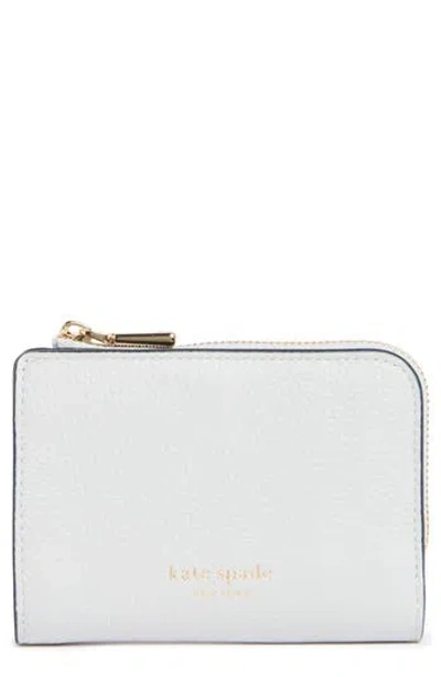 Kate Spade New York Ava Colorblock Pebbled Leather Zip Bifold Wallet In White