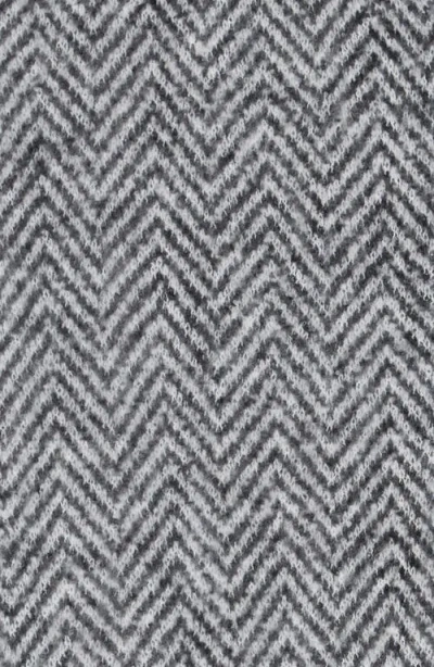 Modena Herringbone Asymmetric Scarf In Gray