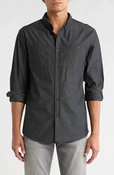 Quiksilver Smoke Valley Button Up Shirt In Black