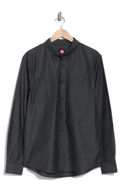 Quiksilver Smoke Valley Button Up Shirt In Black