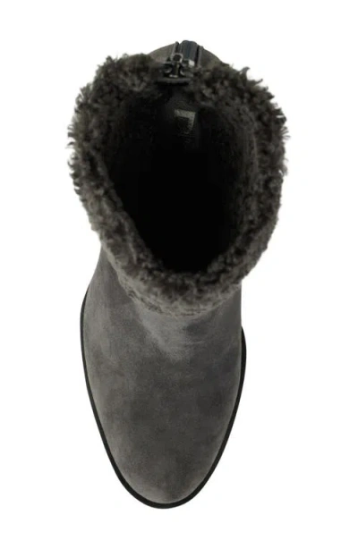 Dkny Powell Faux Shearling Lined Wedge Boot In Black