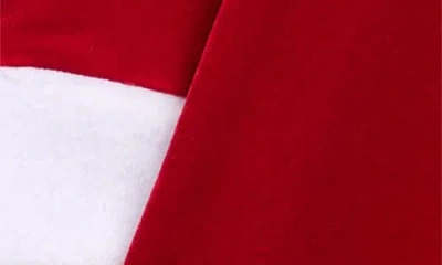 Zunie Kids' Velvet Santa Party Dress & Scrunchie Set In Red