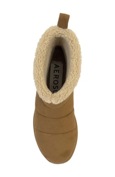 Aerosoles Fawne Faux Shearling Lined Boot In Burgundy