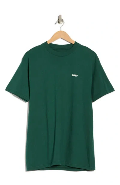 Obey Make Art Not War Graphic T-shirt In Green