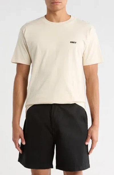 Obey Peace Target Graphic T-shirt In Neutral