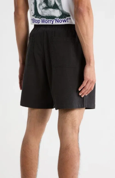 Obey Easy Textured Linen Blend Shorts In Black