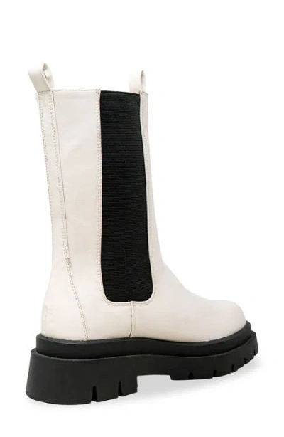 Chase & Chloe Chase And Chloe  Tall Lug Sole Chelsea Boot In White