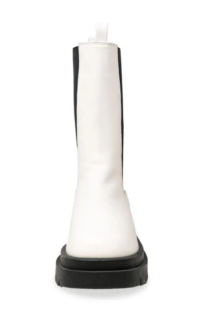 Chase & Chloe Chase And Chloe  Tall Lug Sole Chelsea Boot In White