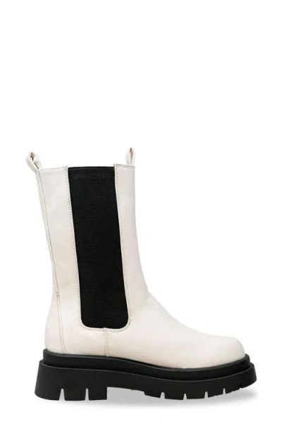Chase & Chloe Chase And Chloe  Tall Lug Sole Chelsea Boot In White