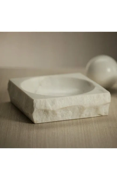 Zodax Terni Decorative Marble Dish In White