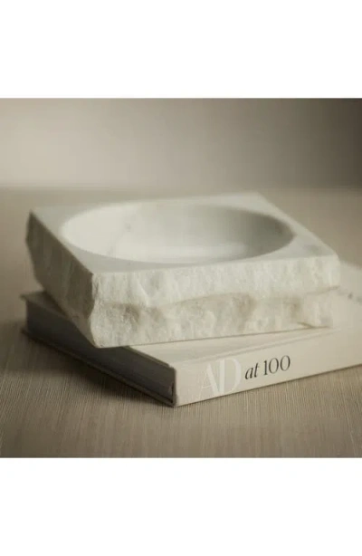 Zodax Terni Decorative Marble Dish In White