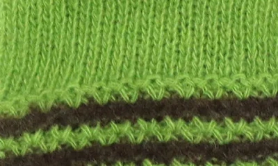 Portolano Tech Striped Cashmere Gloves In Green