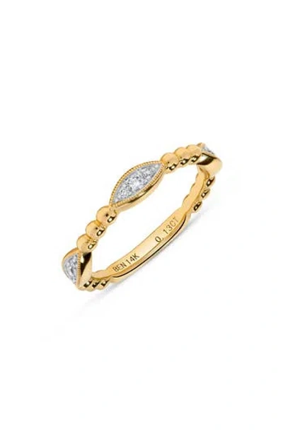 H.j. Namdar Diamond Beaded Stacking Ring In Gold