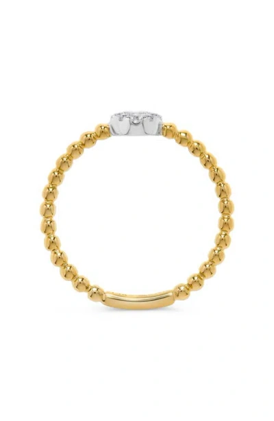 H.j. Namdar Pavé Halo Diamond Beaded Ring In Gold