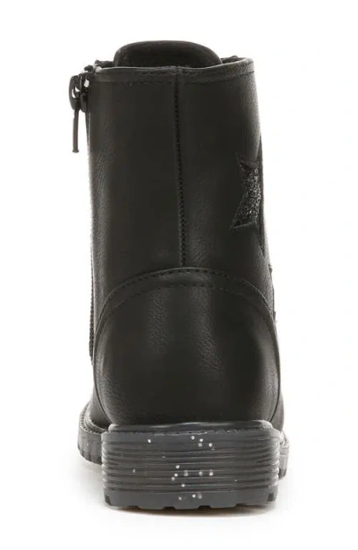 Blowfish Malibu Kids' Rena Star Glitter Combat Boot In Black