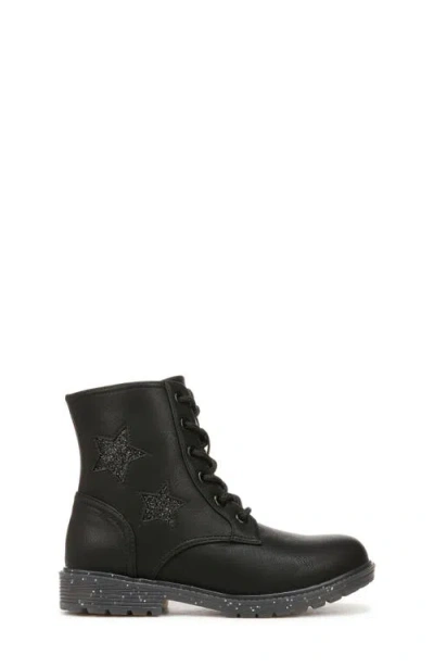 Blowfish Malibu Kids' Rena Star Glitter Combat Boot In Black