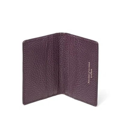 Aspinal Of London Double Fold Credit Card Holder In Brown