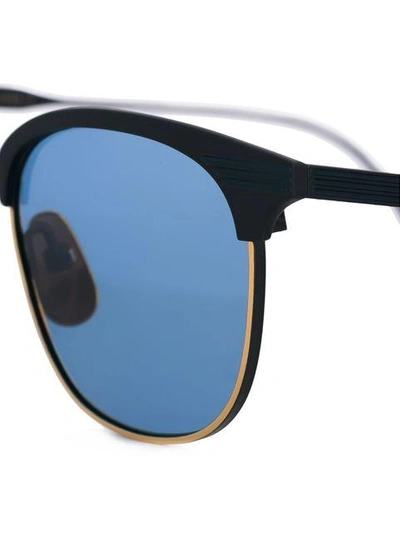 Shop Thom Browne Square Frame Sunglasses In Blue