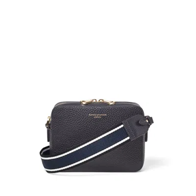 Aspinal Of London Womens Navy Camera Leather Cross-body Bag In Blue