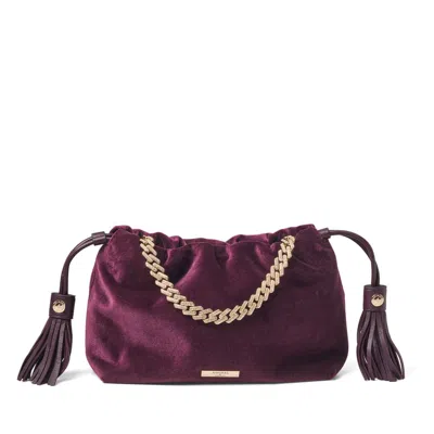 Aspinal Of London Velvet Freida Top-handle Bag In Purple