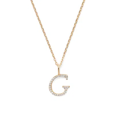 Aspinal Of London Diamond Initial Necklace In Gold