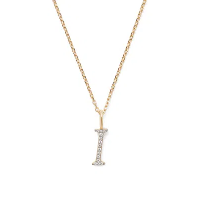 Aspinal Of London Diamond Initial Necklace In Gold