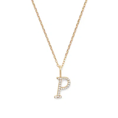 Aspinal Of London Diamond Initial Necklace In Gold