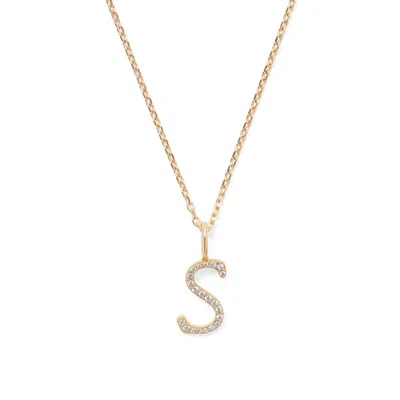 Aspinal Of London Diamond Initial Necklace In Gold