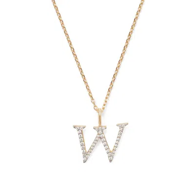Aspinal Of London Diamond Initial Necklace In Gold