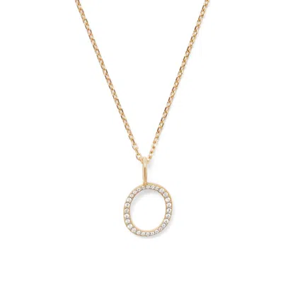 Aspinal Of London Diamond Initial Necklace In Gold