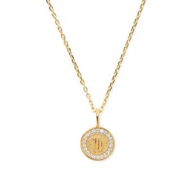Aspinal Of London Virgo Zodiac Pendant Necklace In Gold