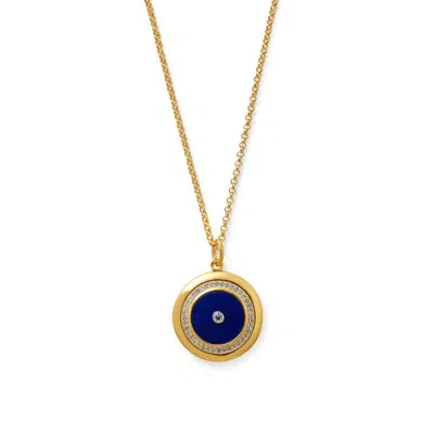 Aspinal Of London Round Locket Necklace In Gold